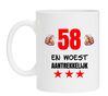 Koffiemok leeftijd verjaardag 58 jaar woest aantrekkelijk