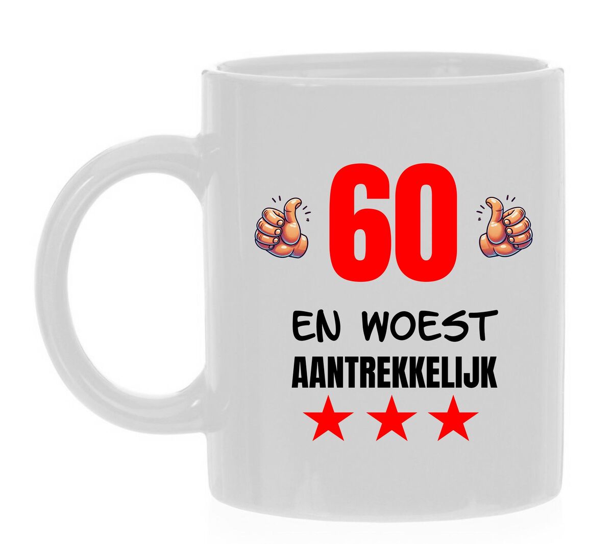 Mok leeftijd 60 jaar leuk en grappig cadeau verjaardag woest aantrekkelijk