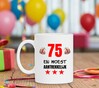 foto 2 Mok leeftijd 75 jaar leuk en grappig cadeau verjaardag woest aantrekkelijk