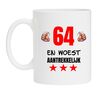 Mok met opdruk woest aantrekkelijk 64 jaar leuk cadeau voor een 64ste verjaardag