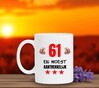 foto 2 Mok met tekst woest aantrekkelijk voor een verjaardag van 61 jaar man of vrouw
