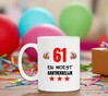 foto 3 Mok met tekst woest aantrekkelijk voor een verjaardag van 61 jaar man of vrouw