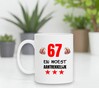 foto 3 Mok verjaardag 67 jaar met opdruk woest aantrekkelijk