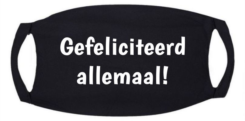 mondmasker verjaardag gefeliciteerd allemaal