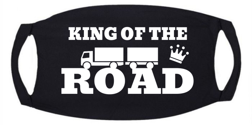 mondmasker vervoer transport trucker king of the road