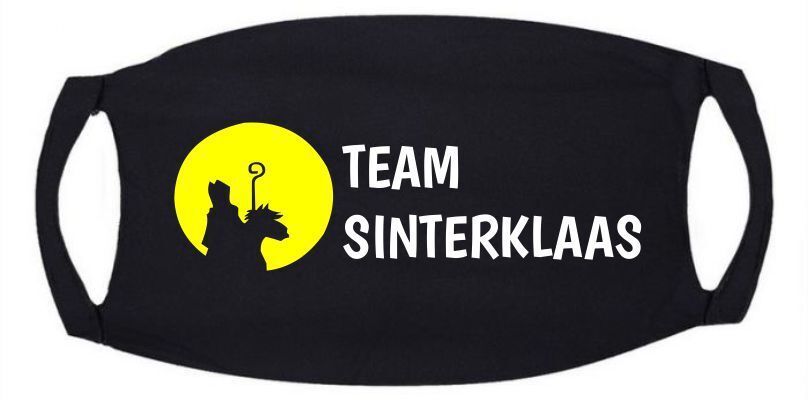 Team sinterklaas mondmasker mondkapje