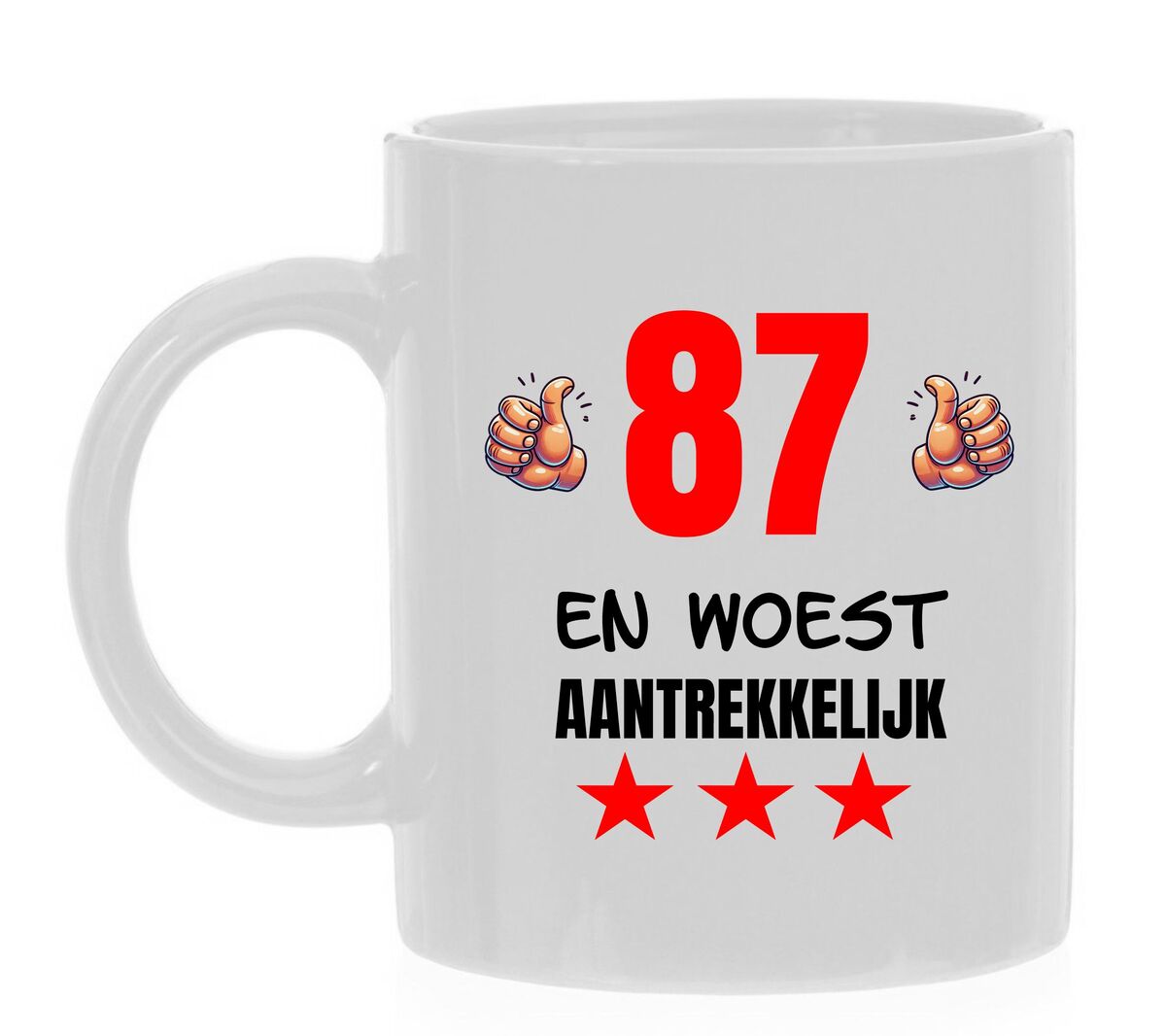 Beker met leeftijd verjaardag 87 jaar woest aantrekkelijk