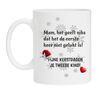 Fijne kerstdagen mam mama moeder koffiemok tweede kind grappig gek lollig leuk kerstkado