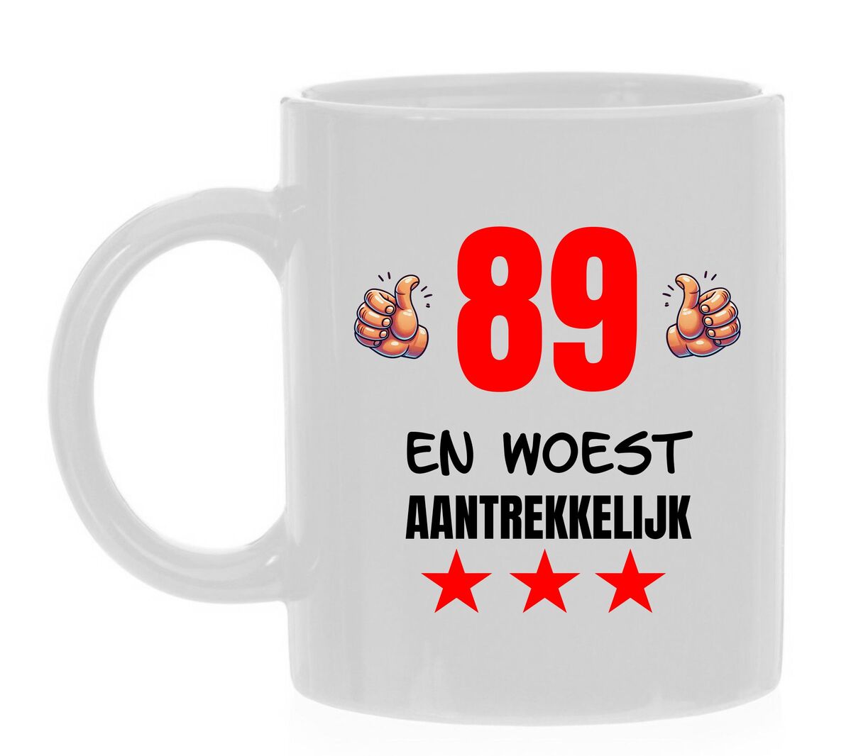 Grappige beker met tekst leeftijd orgineel cadeau 89 jaar voor een verjaardag