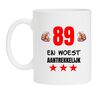 Grappige beker met tekst leeftijd orgineel cadeau 89 jaar voor een verjaardag