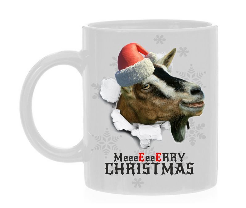 koffiemok merry christmas geit grappige kerst mekker geiten mok