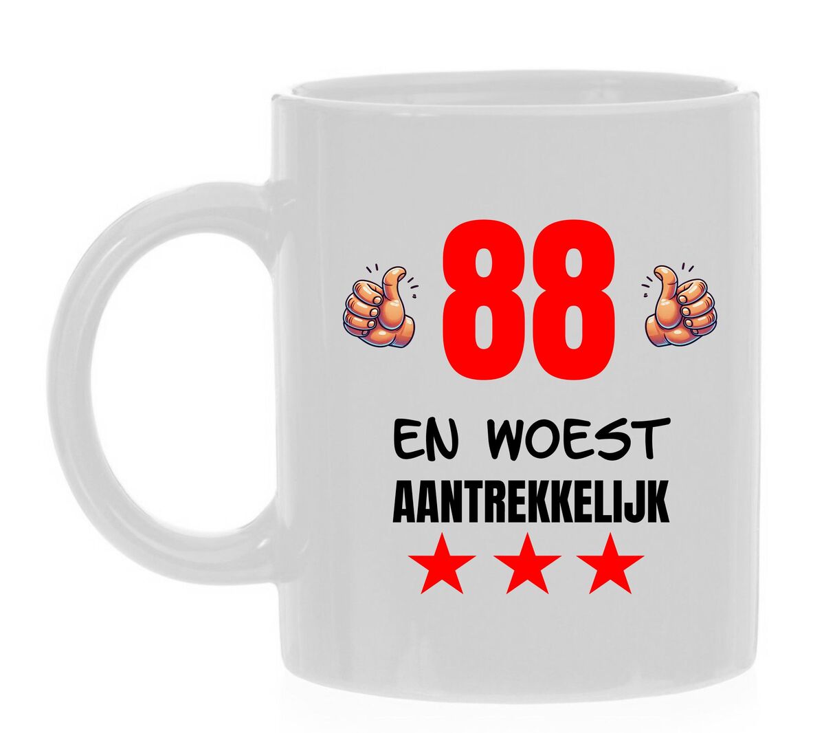 leuke mok voor een feestelijke verjaardag van 88 jaar speciaal voor een woest aantrekkelijke jarige