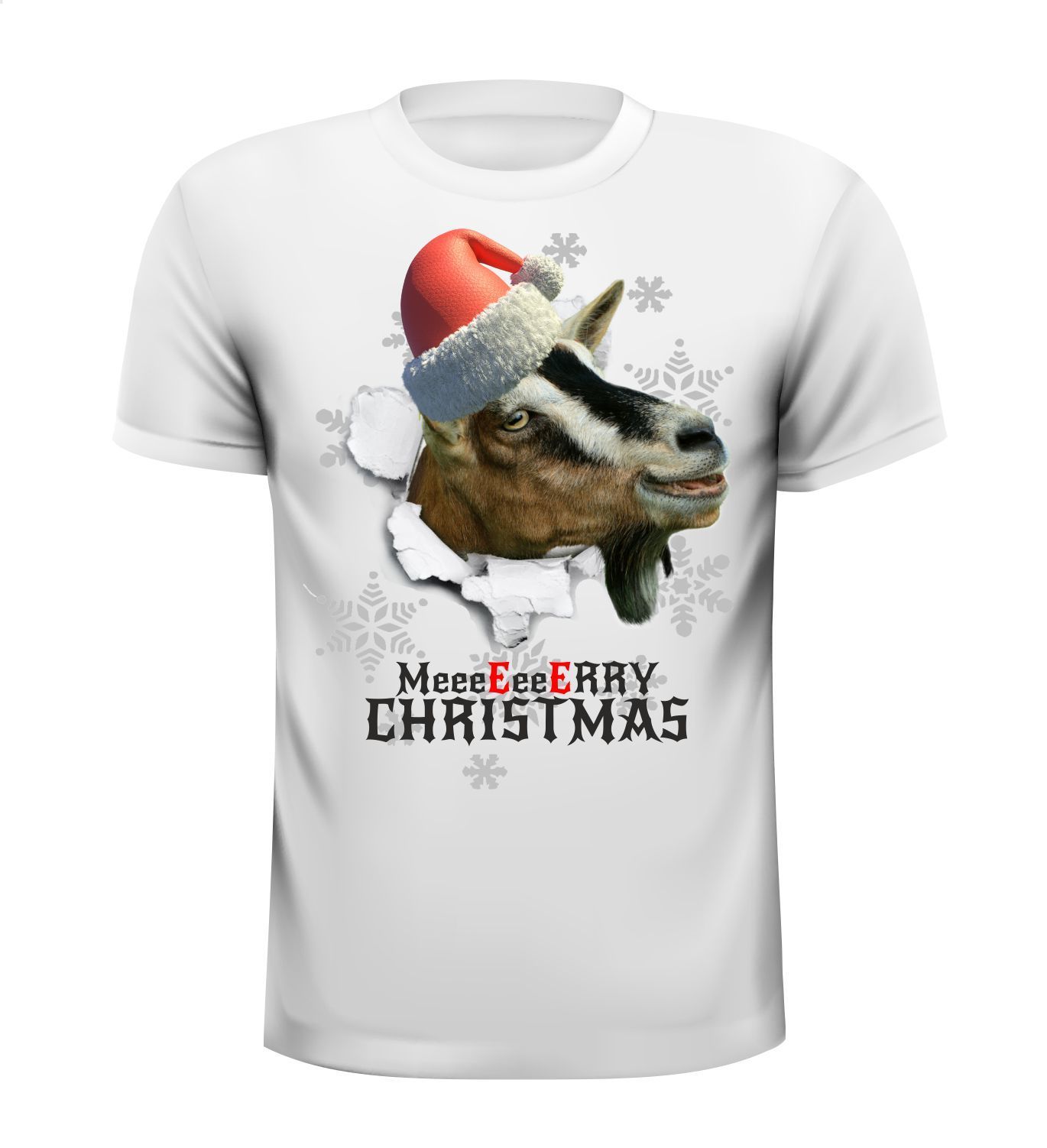 Merry Christmas geit grappige kerst mekker geiten T-shirt
