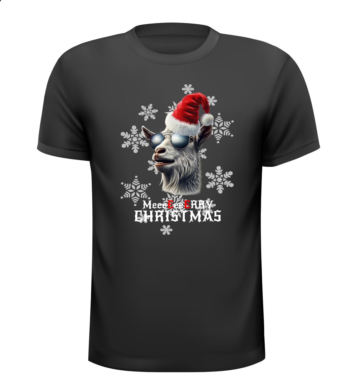 Merry Christmas geit grappige kerst mekker geiten T-shirt