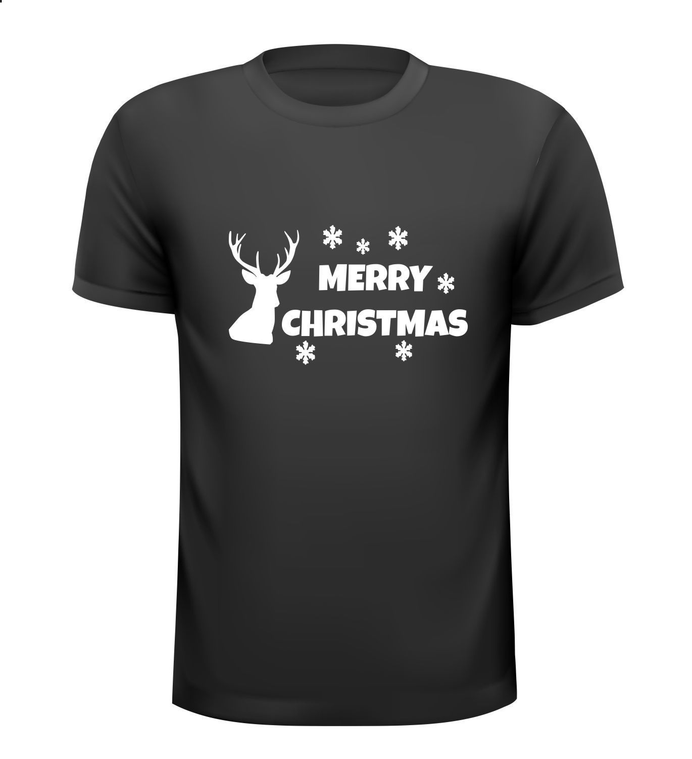 merry christmas rendier sneeuw t-shirt