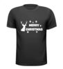 merry christmas rendier sneeuw t-shirt