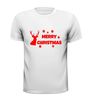 foto 3 merry christmas rendier sneeuw t-shirt