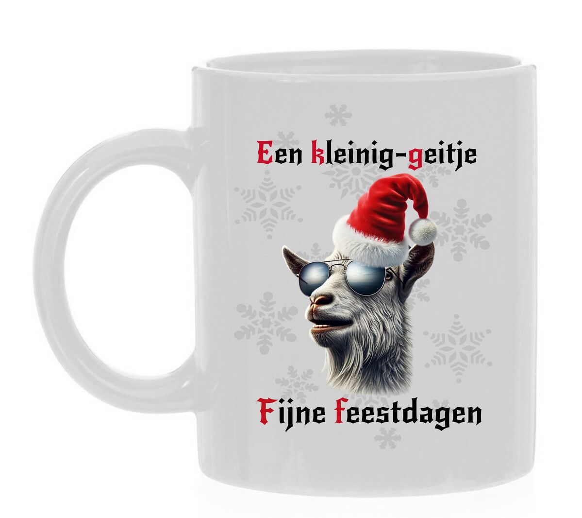 Mok een kleinig-geitje voor de kerst fijne feestdagen kleinigheidje