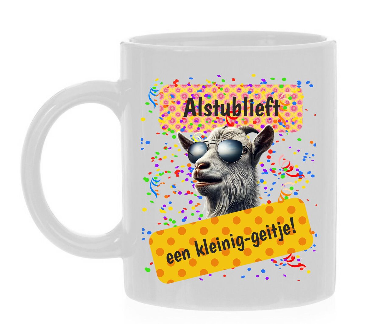 Mok geit alstublieft een kleinig-geitje kleinigheid