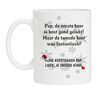 Mok Kerstkado voor je vader tweede kind van je vader grappig leuk humor koffiemok