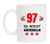 Mok met leuke tekst 97 en woest aantrekkelijk verjaardag leeftijd 97 jaar 