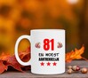 foto 2 Mok met opdruk verjaardag 81 jaar woest aantrekkelijk
