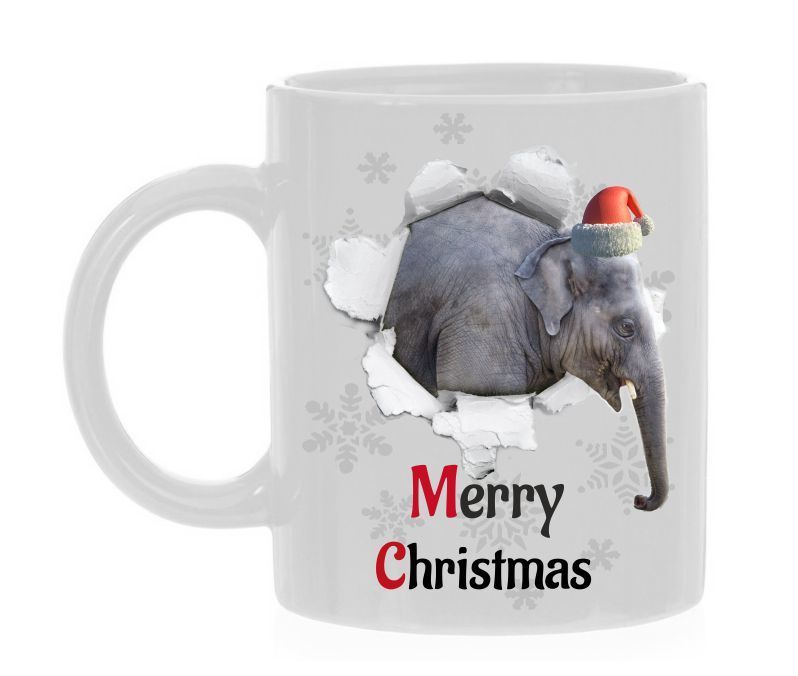 mok olifant merry christmas kerst kerstsfeer