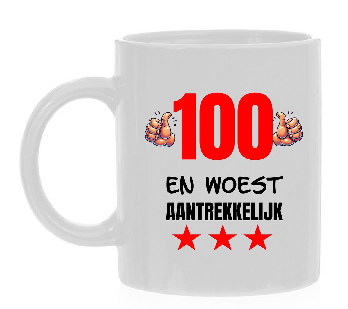 Mok voor de leeftijd van 100 jaar grappig met leuke tekst