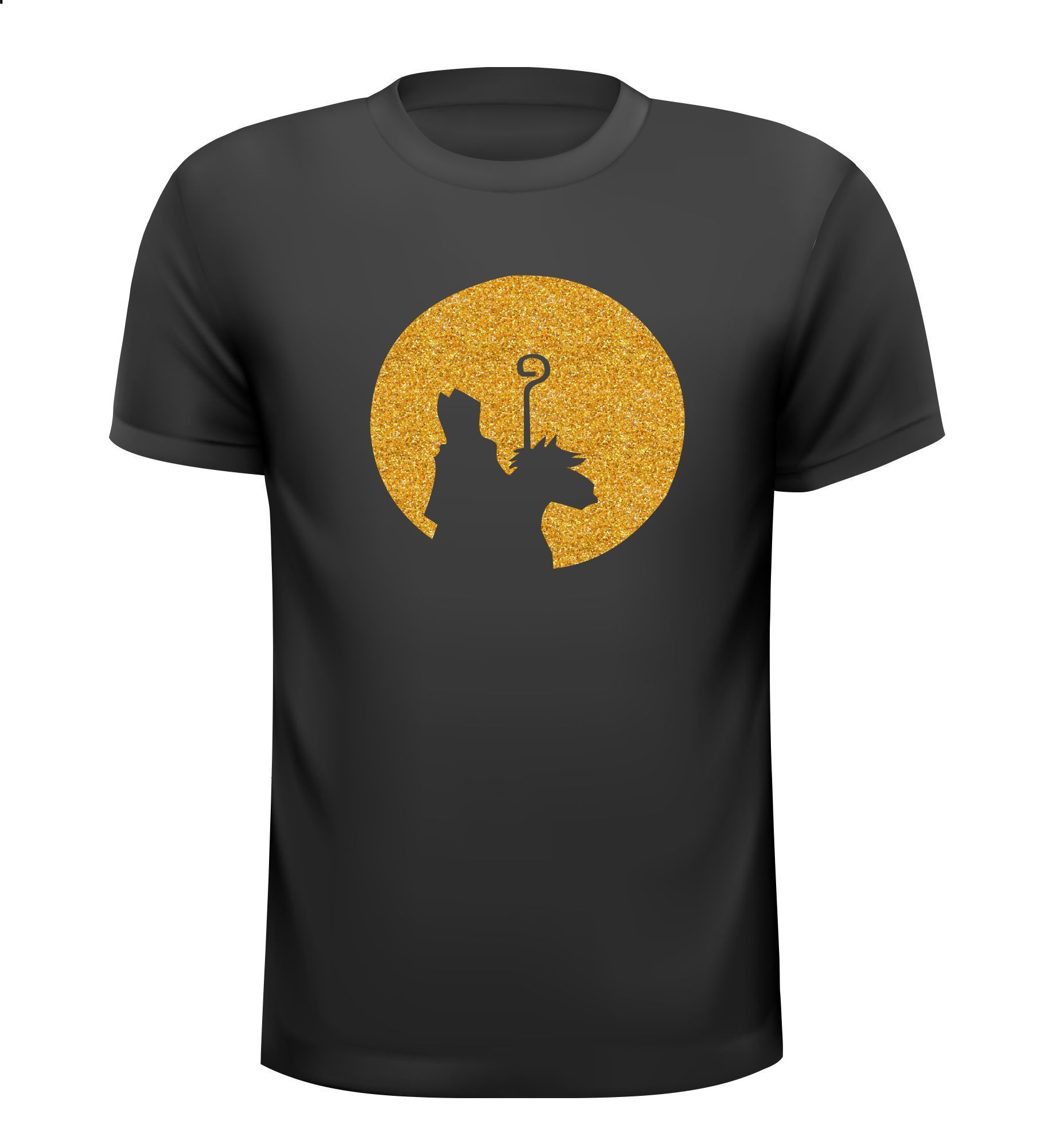 super fout glitter goud sinterklaas T-shirt personaliseer dit T-shirt