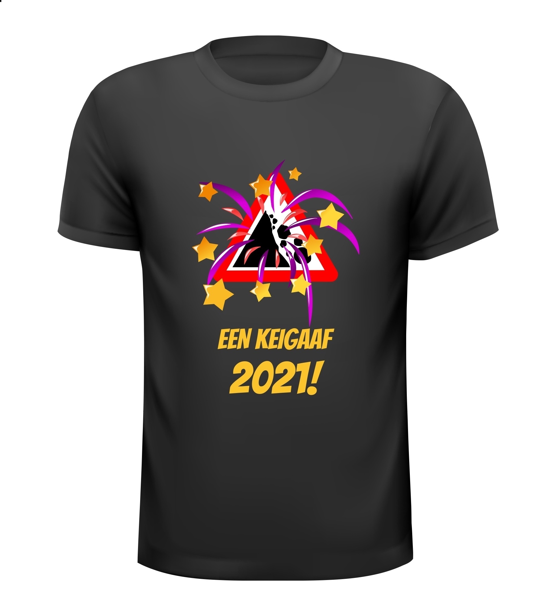 T-shirt een keigaaf 2021 jaarwisseling vuurwerk
