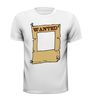 Wanted gezocht opsporing t-shirt personaliseer ontwerp boef crimineel