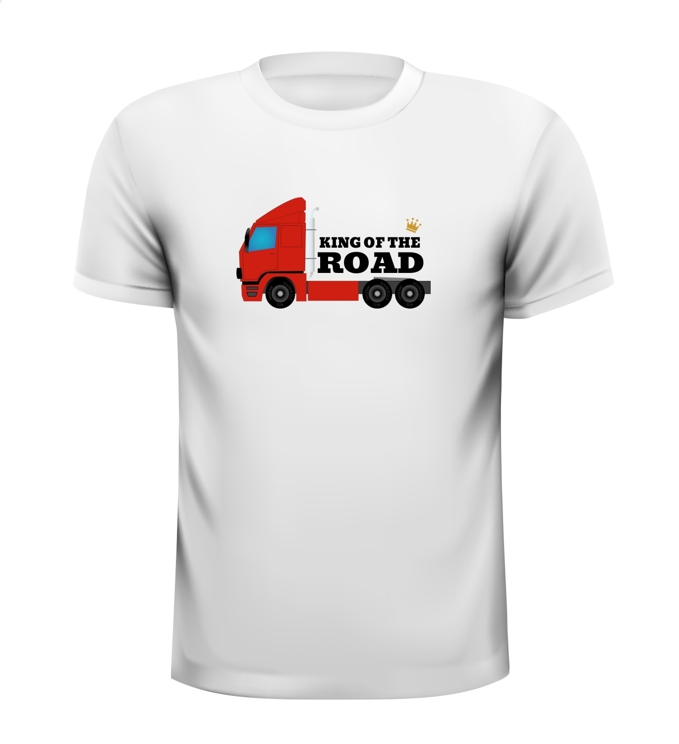 Wit King of the road T-shirt vrachtwagen truck
