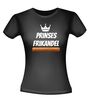Dames T-shirt prinses frikandel fastfood snelle vette hap