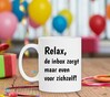foto 2 Koffie mok Relax, de inbox zorgt maar even voor zichzelf! wit