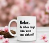 foto 4 Koffie mok Relax, de inbox zorgt maar even voor zichzelf! wit