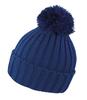 Lekker winddichte wintermuts grof gebreid navy blauw