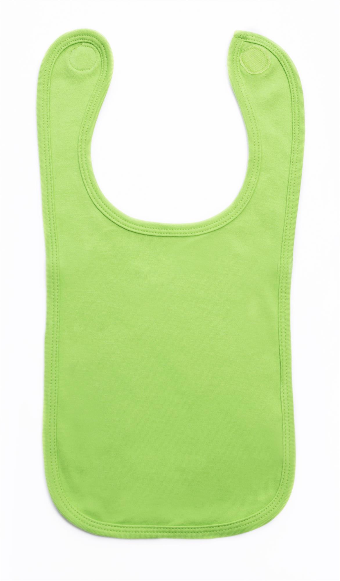 Lime groen baby slabbetje met klittenbandsluiting