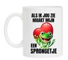 Mok als ik jou zie maakt mijn hart een sprongetje met kikker