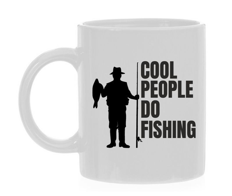 mok cool people do fishing sportvissers cadeautje verjaardag