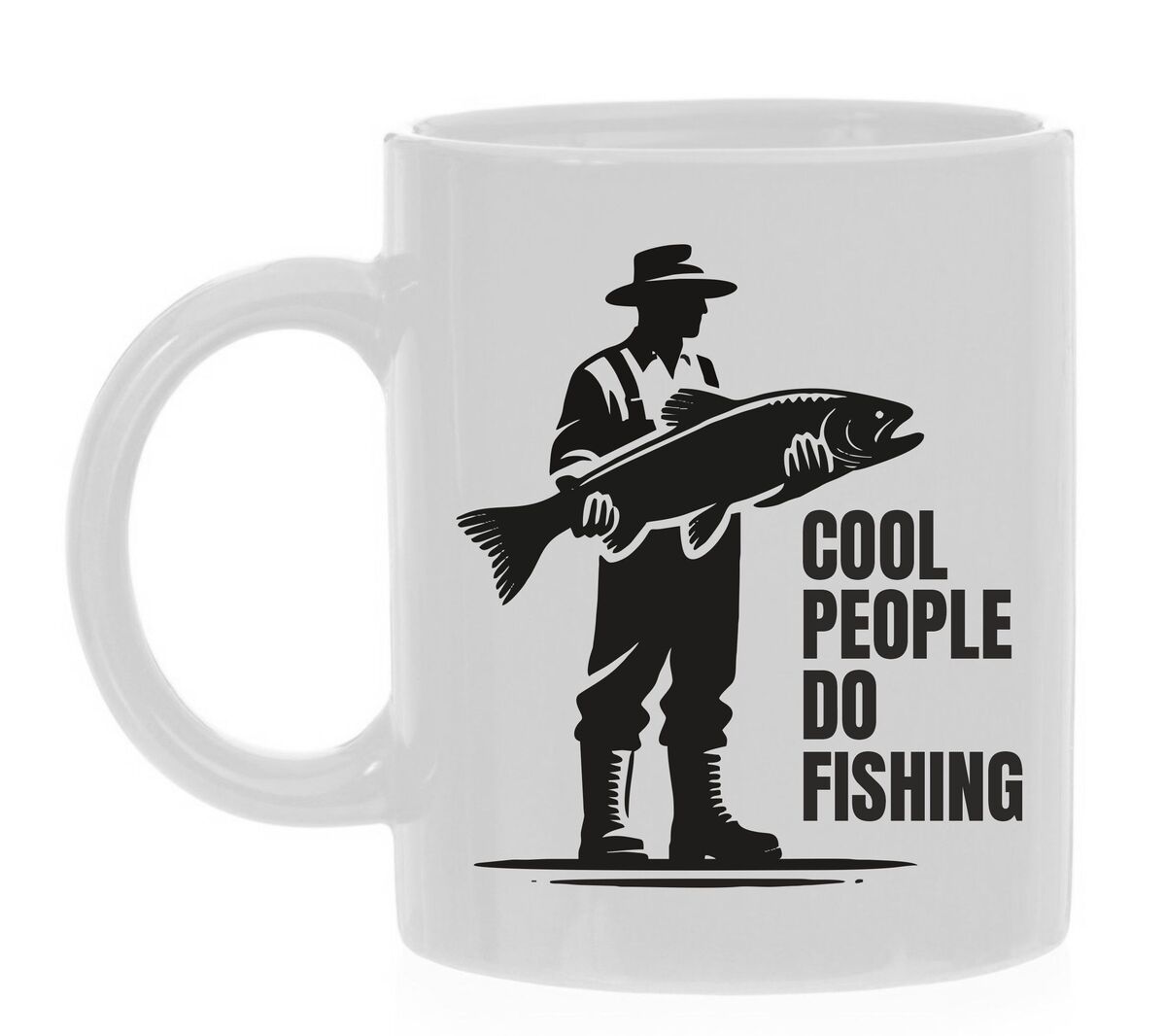 mok cool people do fishing sportvissers cadeautje verjaardag