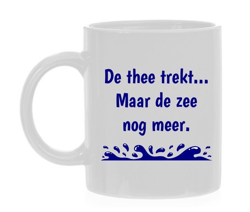 Mok de thee trekt maar de zee nog meer! zeilen zeilers zeevaart