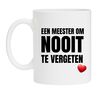 Mok een meester om nooit te vergeten cadeautje