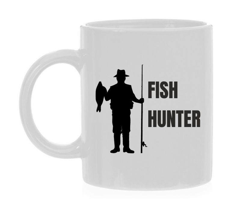 Mok fish hunter sport visser cadeau