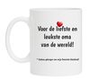 Mok grappig humor grappig gekke mok voor de liefste en leukste oma van de wereld! cadeau gekregen van mijn favoriete kleinkind