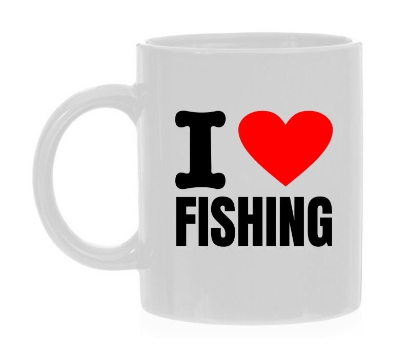 mok I love fishing houden van vissen sportvissers kado