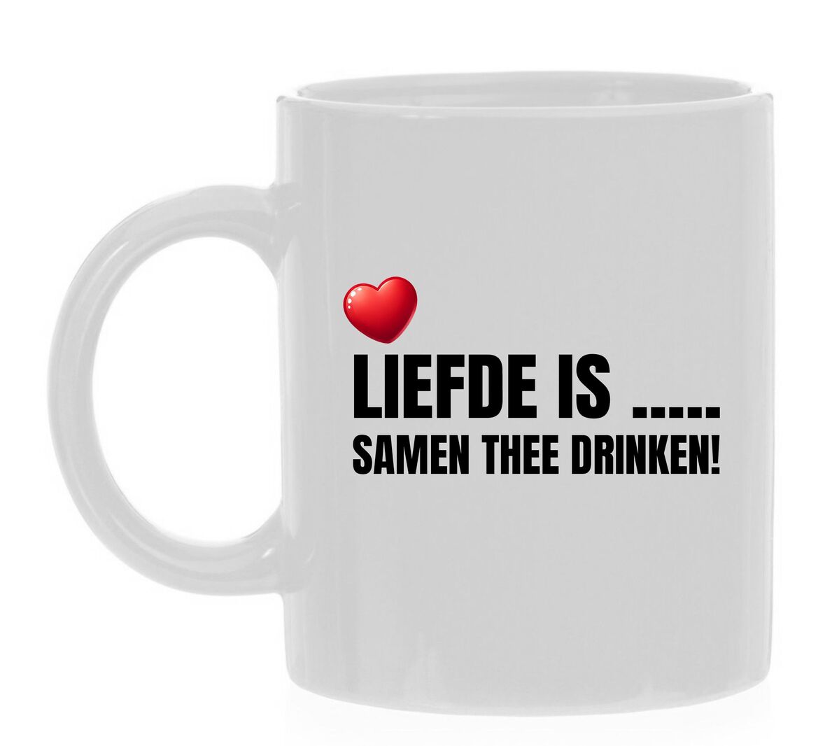 Mok liefde is samen thee drinken