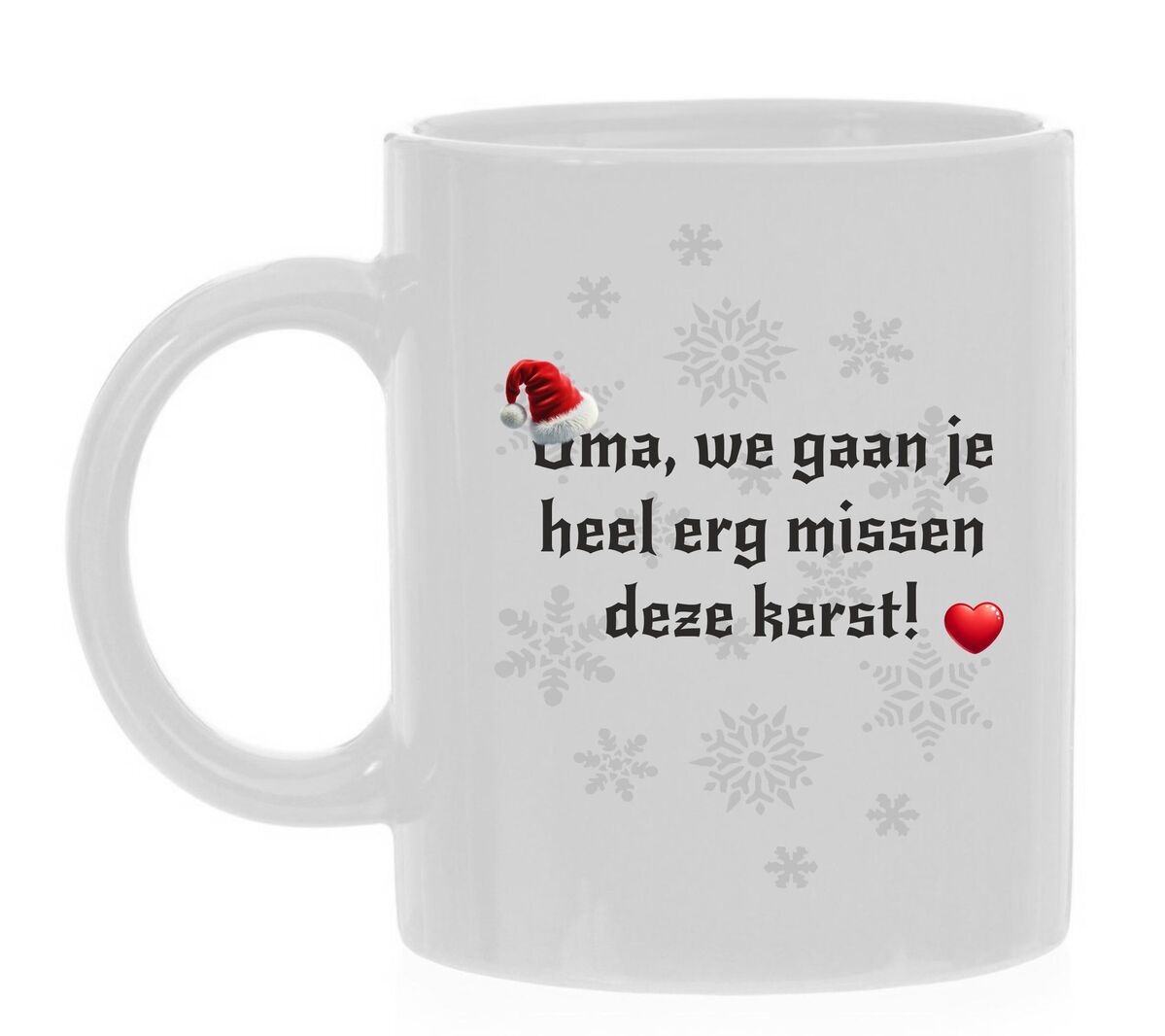 mok oma we gaan je heel erg missen deze kerst corona kerstcadeau