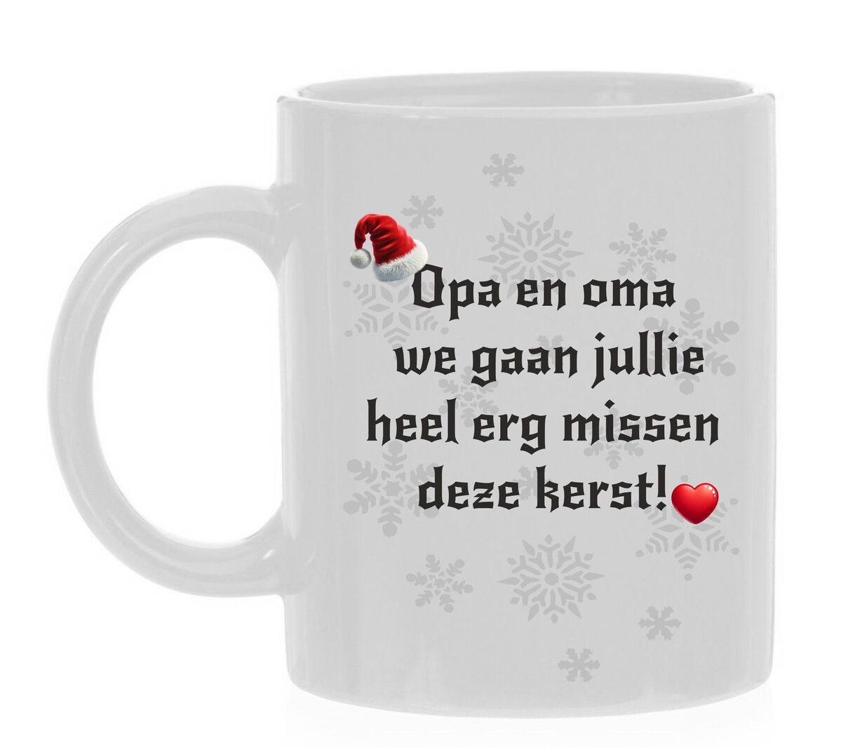 Mok opa en oma we gaan jullie heel erg missen deze kerst