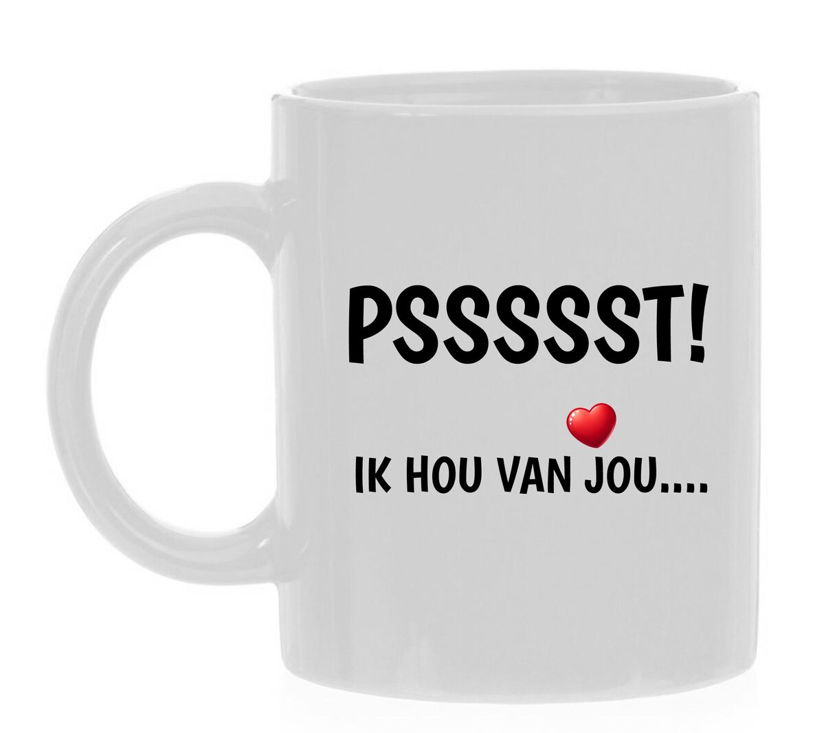 Mok pssst ik hou van jou liefde verliefd Valentijn