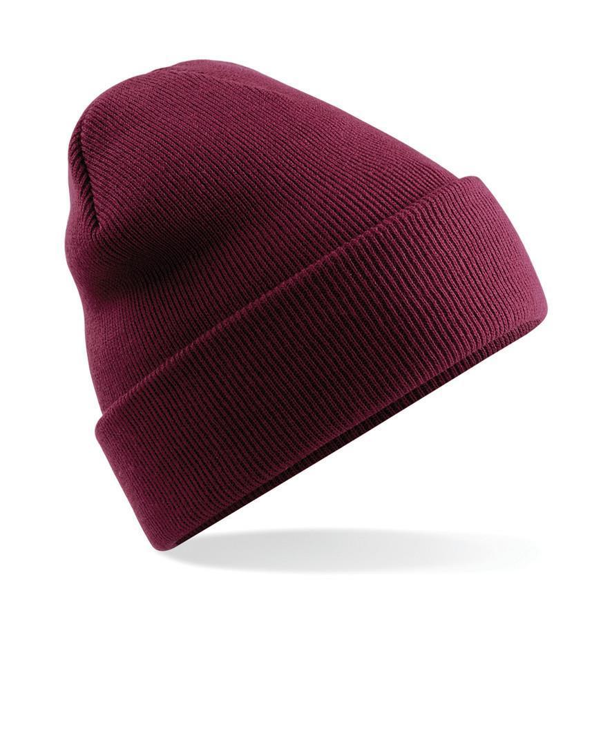 Mooie zachte muts volwassen bordeaux rood